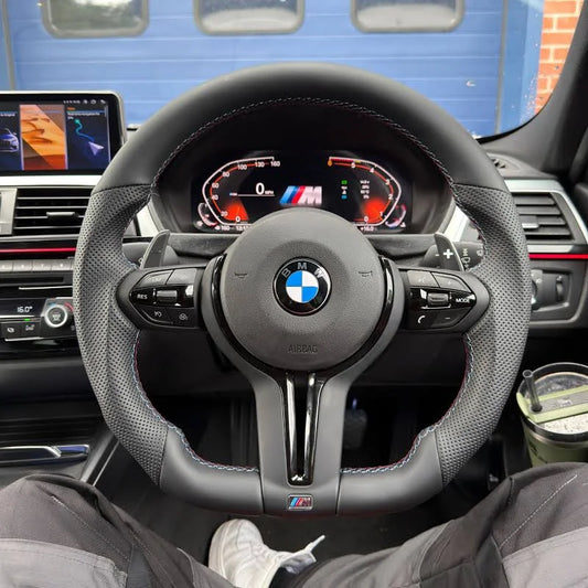 BMW M Sport flat bottom steering wheel fitted in an F30 interior
