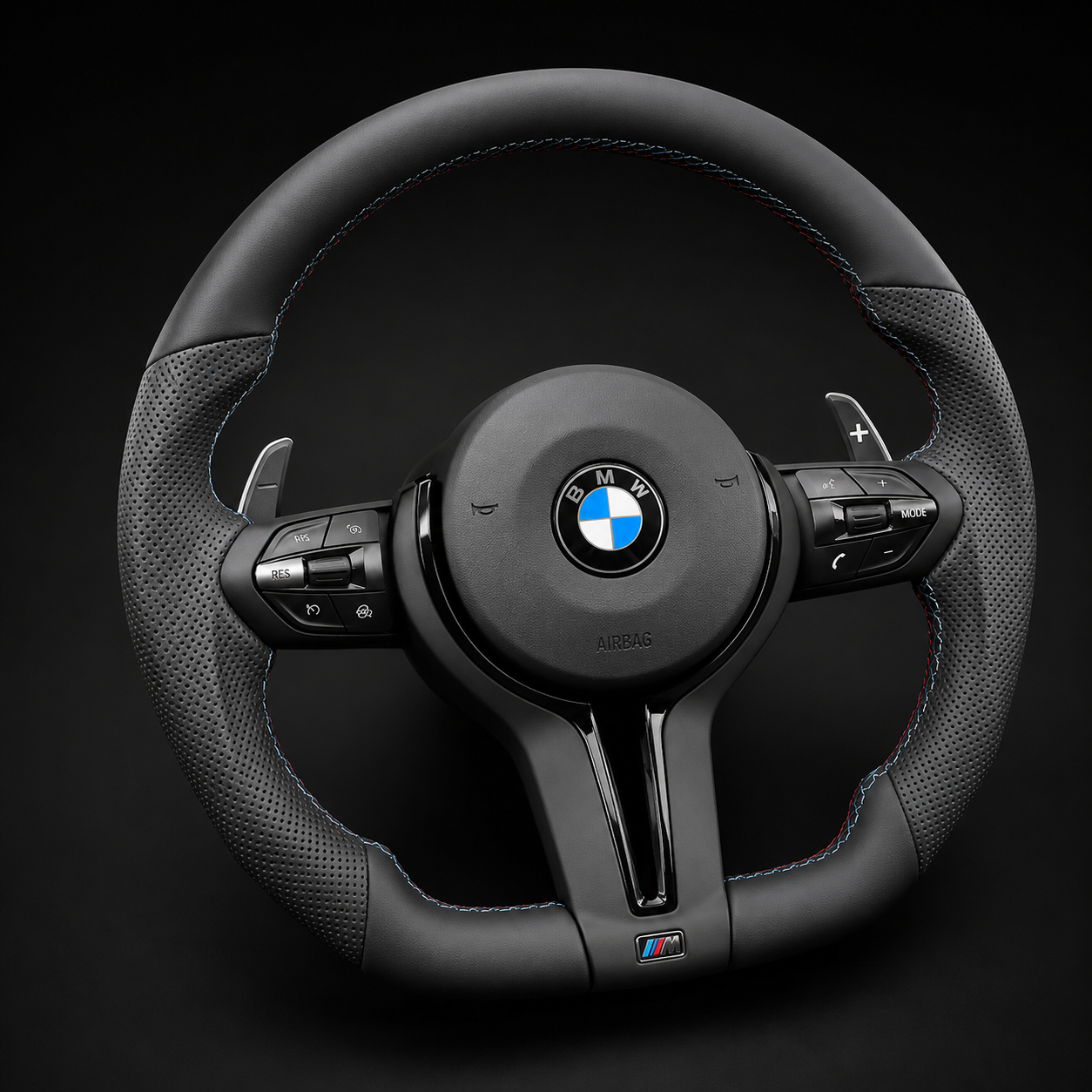 BMW M Performance Flat Bottom Steering Wheel — OEM Fit, Plug & Play