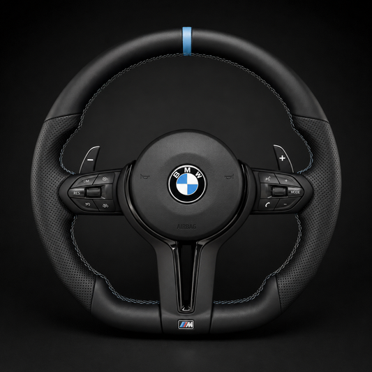 BMW M Performance Steering Wheel – Airbag Included, Blue Ring