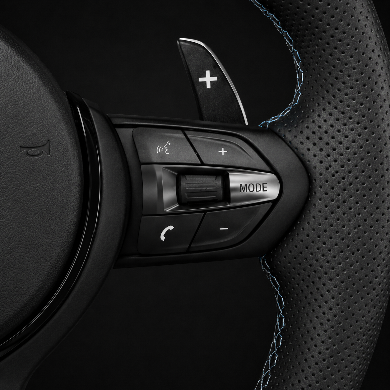 BMW M Performance Steering Wheel – Airbag Included, Blue Ring