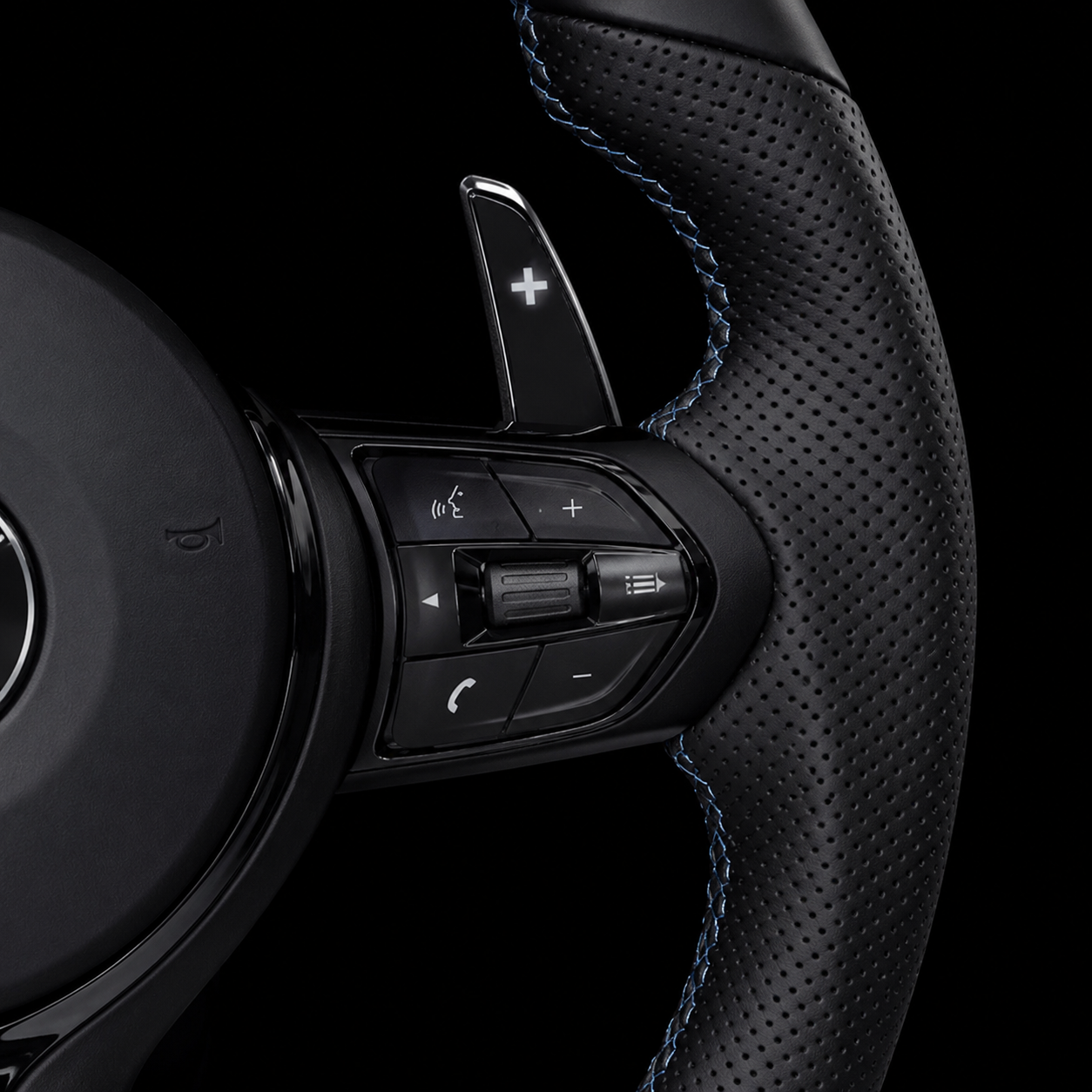 BMW M Performance Blue Ring Steering Wheel — OEM Fit, Plug & Play