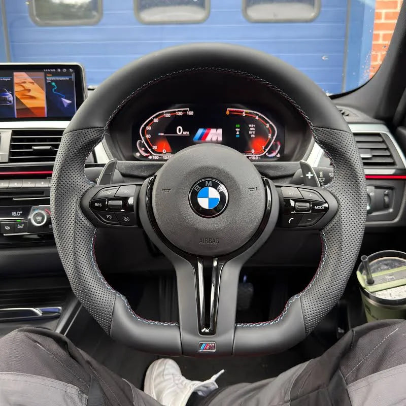 BMW M Sport flat bottom steering wheel fitted in an F30 interior