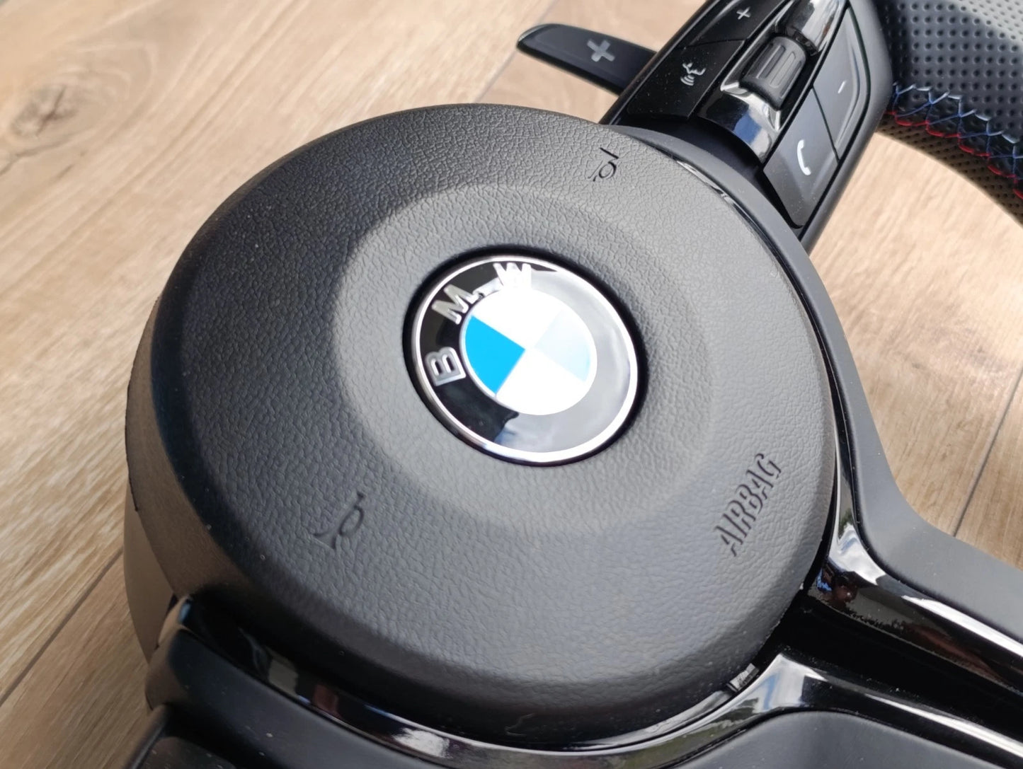 BMW M Performance Style Flat Bottom Steering Wheel F30 F32 F10 F20 F07 F01 M3 M4 M5 Leather Paddle Shift OEM Fitment